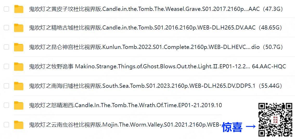 2017-鬼吹灯系列七部全-王大陆-金晨-王栎鑫-中文字幕-MP4共285.93G-1080P-2160P无水印5部为杜比视界
