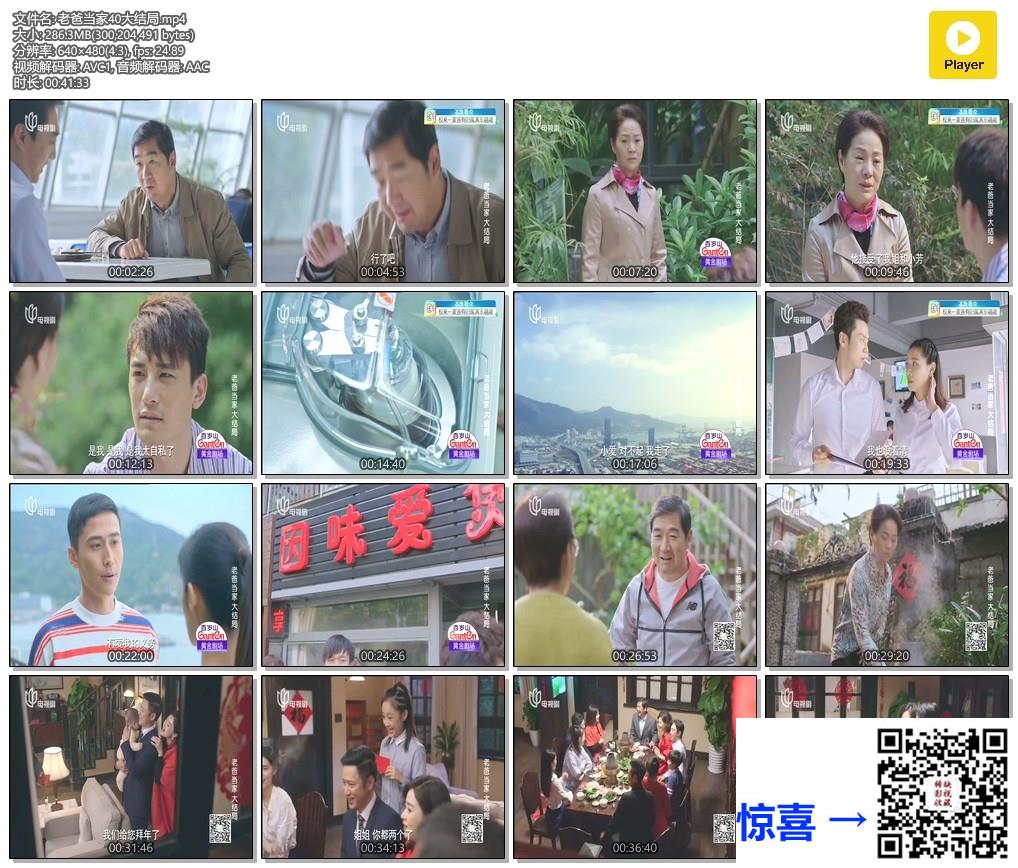 2016-老爸当家-张国立-蒋欣-高鑫-共40集-国语中字-MP4每集均约280M共11.2G-640x480
